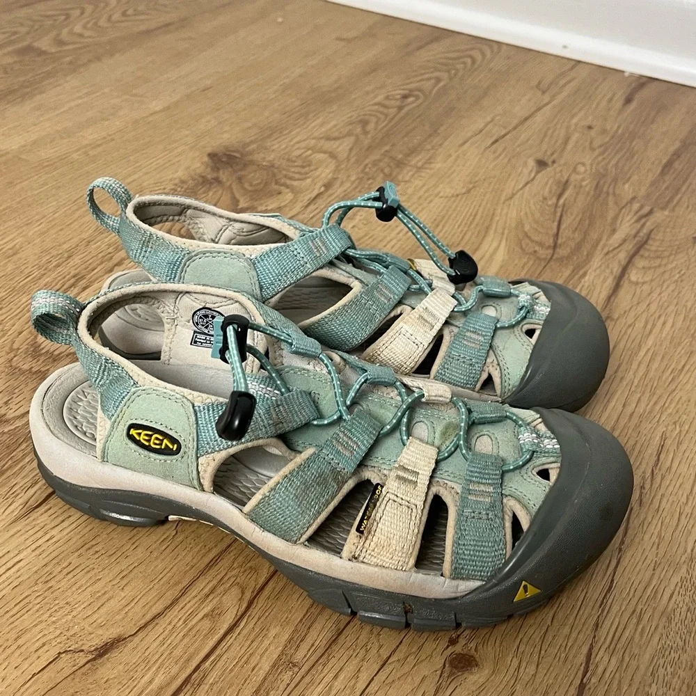 Keen Newport H2 Waterproof Turquoise Beige Closedtoe Securefit‎ Sandals Kids 7